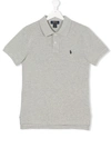 Polo Ralph Lauren Teen Poloshirt Mit Logo-stickerei In Grey