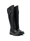 ERMANNO SCERVINO JUNIOR STUDDED BOW BOOTS
