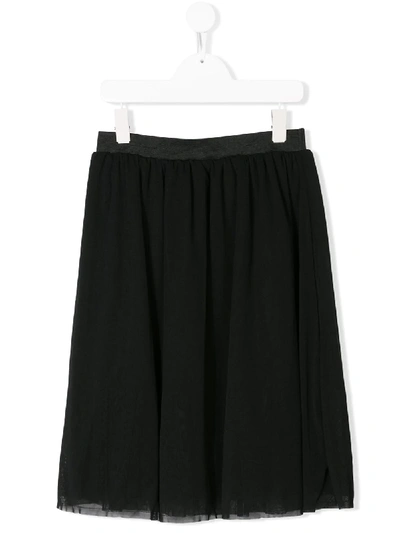 Andorine Teen Tulle Midi Skirt In Black