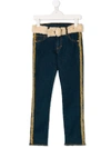 Andorine Belted Jeans In Blue