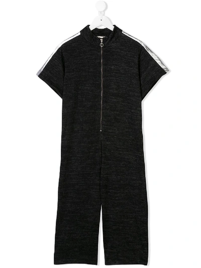 Andorine Kids' Printed Zipper Overall In Grey