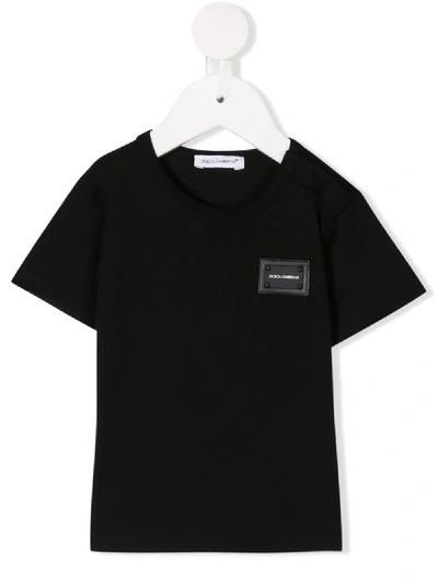 Dolce & Gabbana Logo Plaque T-shirt In Black