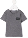 Dolce & Gabbana Logo Plaque T-shirt In Grey