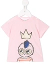 Fendi Babies' Crown Print T-shirt In Pink