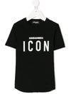 Dsquared2 Kids' Icon Print T-shirt In Black