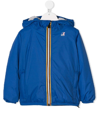 K-way Kids' Klassische Kapuzenjacke In Blue