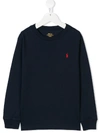 Ralph Lauren Kids' Round Neck T-shirt In Blue