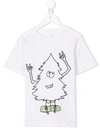 Stella Mccartney Christmas Tree Print T-shirt In White