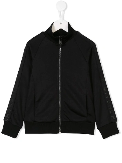 Givenchy Kids' Logo Print Bomber Jacket In Black