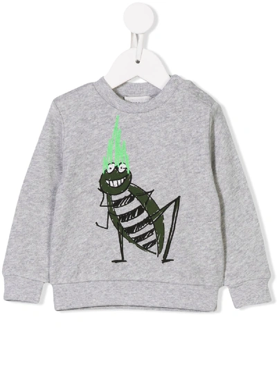 Stella Mccartney Babies' Bug Print Sweatshirt In Grey