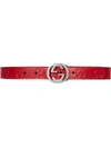 Gucci Kids' Children's  Signature Belt In Red