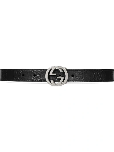 Gucci Kids' Children's  Signature Belt In Black