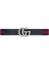 Gucci Kids' Elasticated Belt With Gg Buckle In Blue