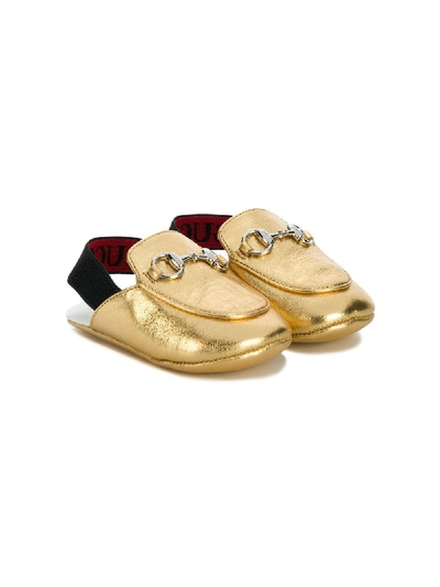 Gucci Babies' Slingback Pre-walkers In Yellow