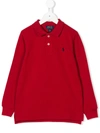 Polo Ralph Lauren Kids' Logo Embroidered Polo Shirt In Red
