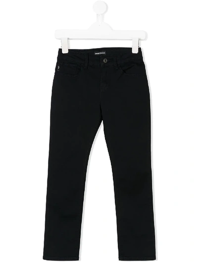 Emporio Armani Kids' Straight-leg Jeans In Blue