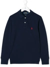 Polo Ralph Lauren Kids' Long Sleeve Polo Shirt In Blue