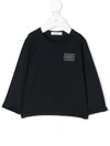 Dolce & Gabbana Logo Patch Long Sleeve Top In Blue