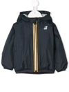 K-WAY LOGO HOODED RAIN JACKET