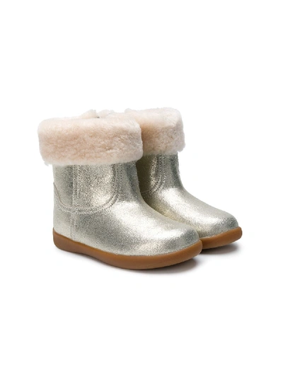 Ugg Kids' Round Toe Ankle Boots In Gold