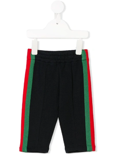 Gucci Babies' Side Stripe Track Trousers In Blue