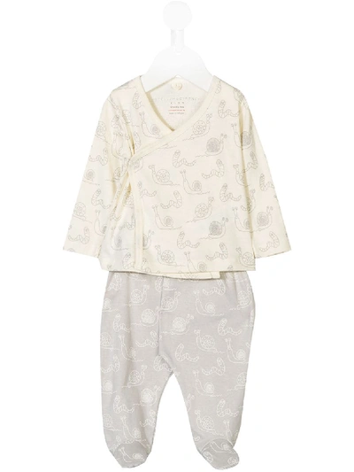 Stella Mccartney Babies' Printed V-neck Sweat Suit In White