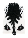 Dolce & Gabbana Animal Face Beanie In White