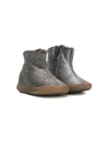 Pèpè Babies' Metallic Ankle Boots In Grey