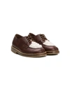 Pèpè Contrast Panel Lace-up Shoes In Brown