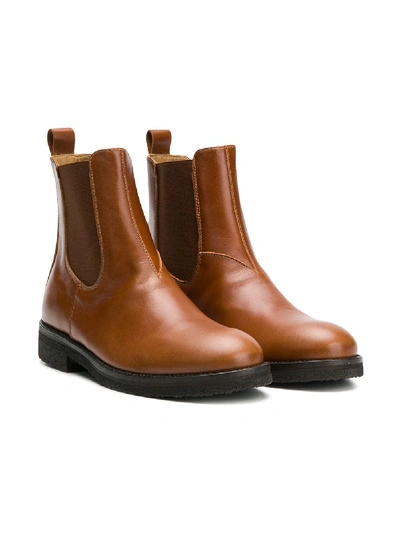 Pèpè Teen Chelsea Ankle Boots In Brown