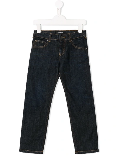 Emporio Armani Kids' Five Pocket Jeans In Blue