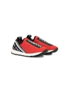 Dolce & Gabbana Logo Knit Slip-on Sneaker In Red