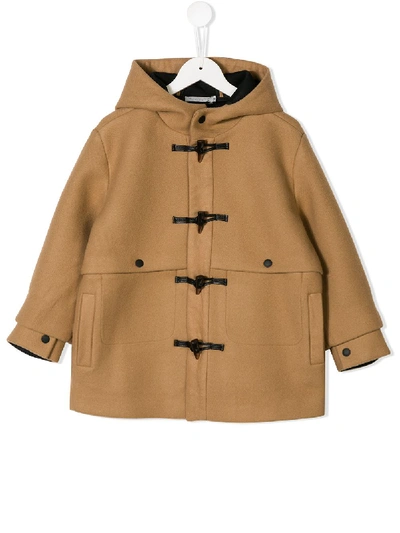 Stella Mccartney Kids' Hooded Duffle Coat In Neutrals