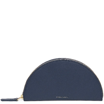 Mansur Gavriel Calf Mini Moon Wallet In Blu