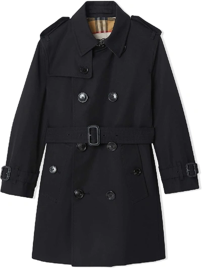 Burberry Teen The Sandringham Trench Coat In Black