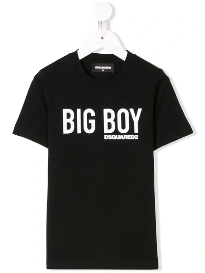 Dsquared2 Kids' Big Boy Logo Print T-shirt In Blue