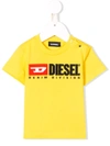 Diesel Babies' Logo Print T-shirt In Yellow