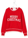 Alberta Ferretti Merry Christmas Jumper In Red