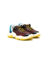 N°21 Colour Block Lace-up Sneakers In Red