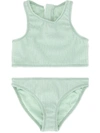 Duskii Girl Aya Zip Bikini Set In Green