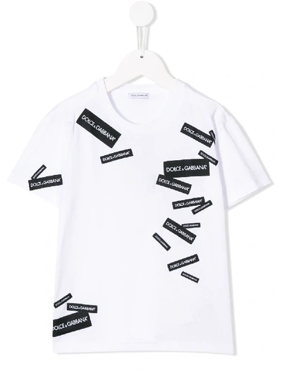 Dolce & Gabbana Kids' Logo Tag T-shirt In White