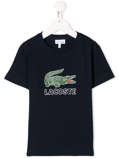 Lacoste Kids' Logo T-shirt In Blue