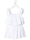 Dolce & Gabbana Sleeveless Ruffle Top In White