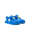 Gucci Kids' Gg Anchor Jelly Sandals In Blue