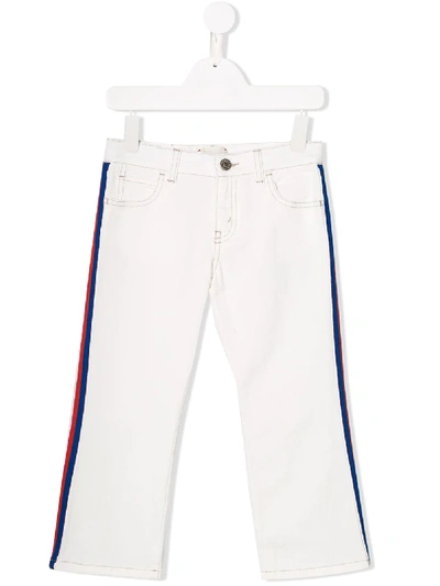 Gucci Kids' Side Panelled Jeans In White