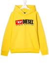 Diesel Teen Sdivision Over Hoodie In Yellow