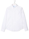 Lanvin Enfant Teen Ruffle Panel Shirt In White