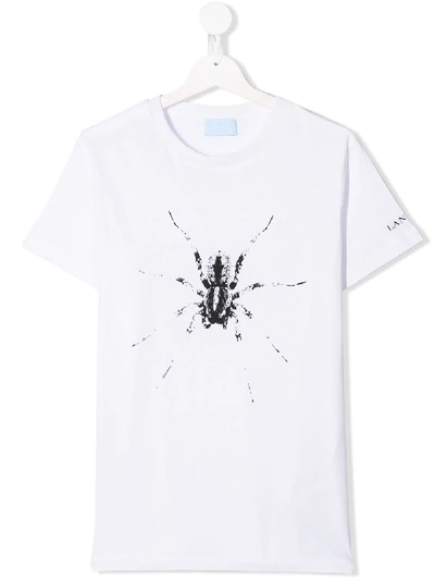 Lanvin Enfant Teen Tarantula Print T-shirt In White