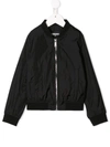 Dsquared2 Teen Logo-print Bomber Jacket In Black