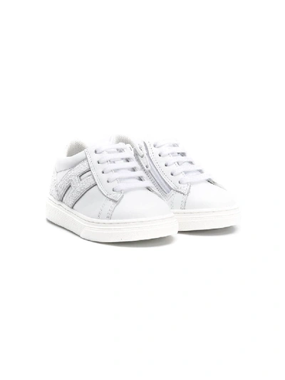 Hogan Kids' Side Zip Detailed Trainers In White